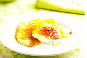 Piña caramelizada