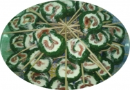 Piruletas de espinacas con salmón