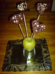 Piruletas de manzana