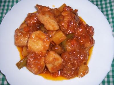 Pollo agridulce