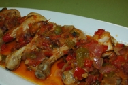 Pollo al chilindrón en termomix