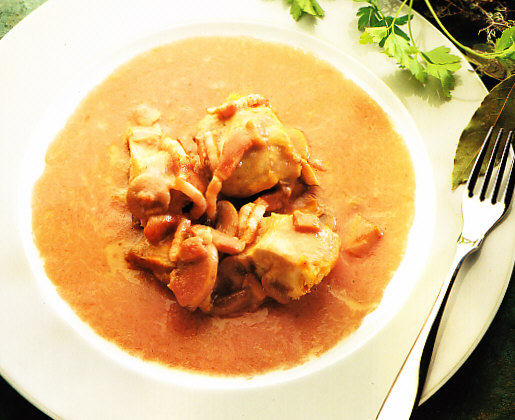 Pollo al vino