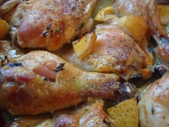Pollo asado al limón