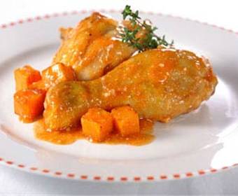 Pollo con boniatos