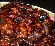 Pollo con cortezas de mandarina
