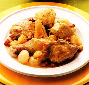 Pollo con nabos