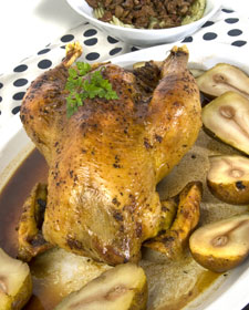 Pollo con peras