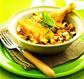 Pollo con pisto mallorquín