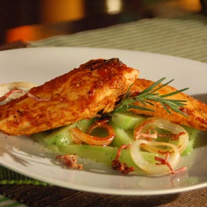 Pollo con puerros