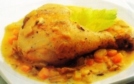 Pollo con salsa de champiñones