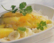 Pollo con salsa de piña