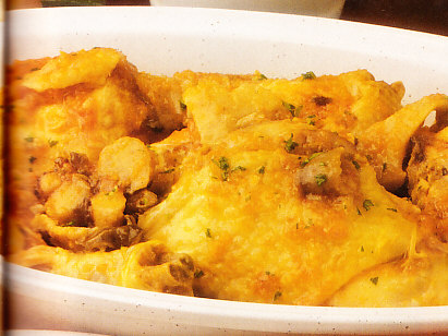Pollo con setas de cardo