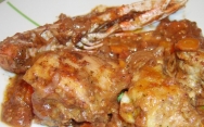 Pollo de payes con cigalas