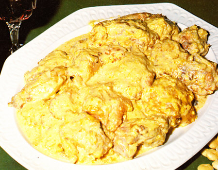 Pollo en pepitoria al estilo de Castilla-La Mancha