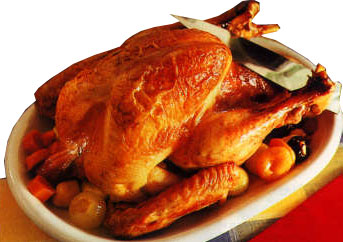 Pollo relleno de trigo