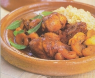 Pollo Tagine con albaricoques