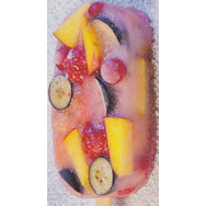 Polos de fruta variada y frutos del bosque