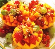 Pomelos rellenos de fruta