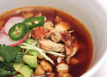 Pozole a la mexicana