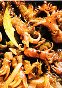 Pulpitos con cebolla y laurel