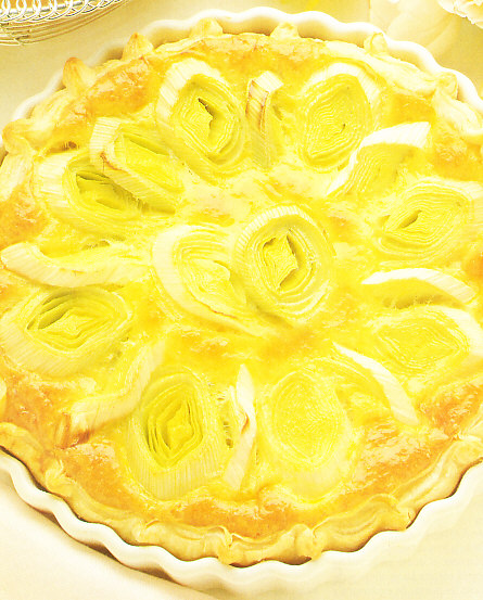 Quiche con puerros