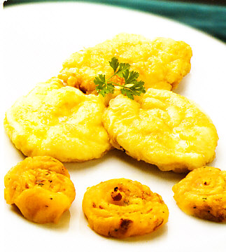Rape con pastelitos de calabaza