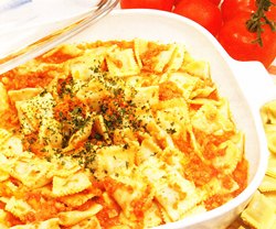 Raviolis a la boloñesa al microondas