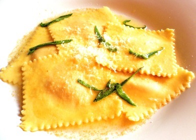Raviolis a la boscaiola