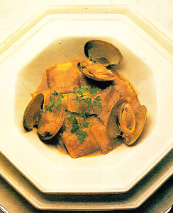 Raviolis de almejas