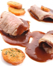 Redondo de ternera asado con boniato