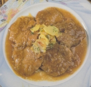 Redondo de ternera en salsa carbonada
