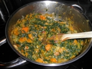 Rehogando las verduras