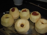 Rellenando las manzanas