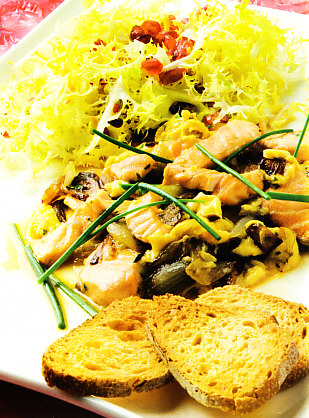 Revuelto de salmón