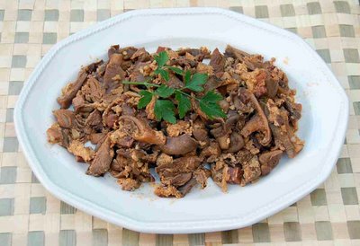 Revuelto de setas con panceta