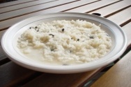 Risotto a la milanesa con cebolla