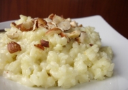 Risotto con manzanas, avellanas y gorgonzola