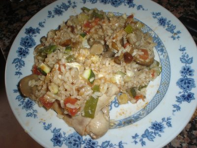 Risotto de pollo