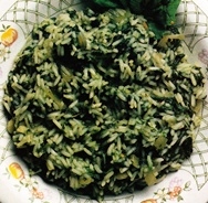 Rissoto con espinacas