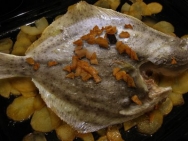 Rodaballo asado