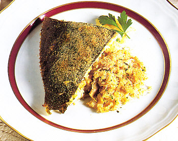 Rodaballo relleno de centollo