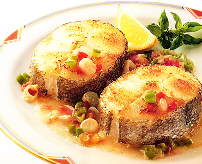 Rodajas de merluza al horno