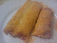 Rollitos con setas y queso Chaumes