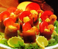Rollitos de arenque ahumado