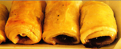 Rollitos de hojaldre con membrillo