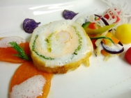 Rollitos de lenguado con langostinos