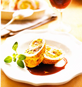 Rollitos de pavo