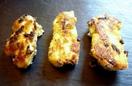 Rollitos de pollo rellenos con pimientos y queso