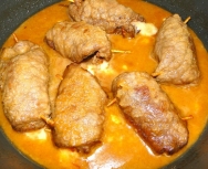 Rollitos de ternera al queso