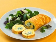Rollo frito con verduras